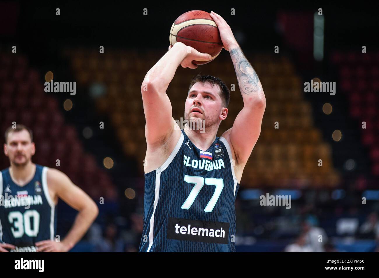 Luka Doncic (Slovenia). FIBA Olympic Qualifying Tournament. Piraeus ...