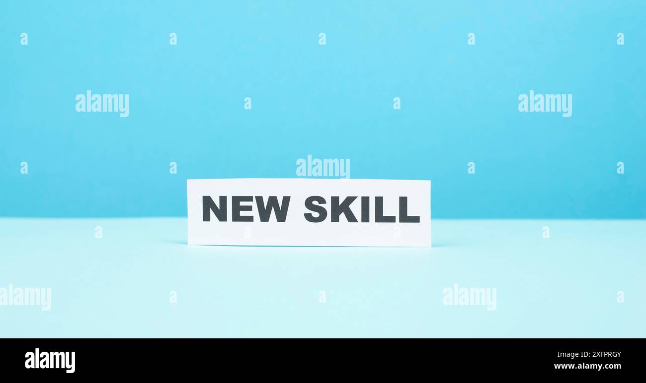 New skill sign, progress, development and education concept, having a ...