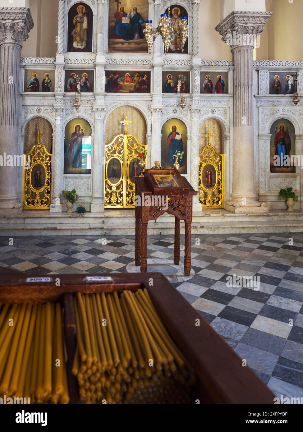 The interior of orthodox church hi-res stock photography and images - Alamy