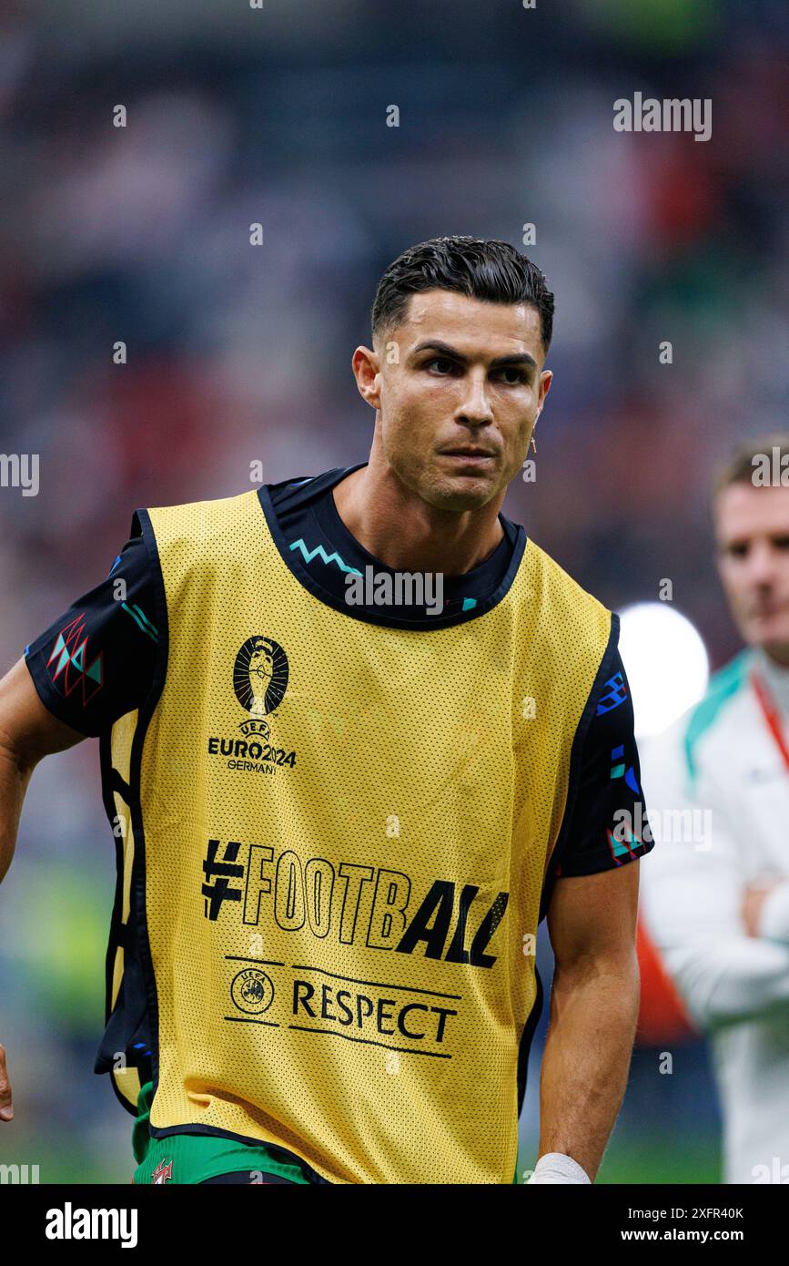 Cristiano Ronaldo seen during UEFA Euro 2024 Round of 16 game between ...