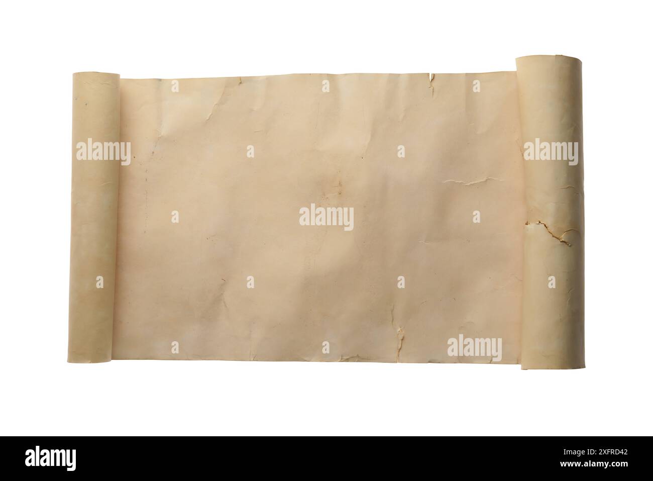 Old Script Scroll Vintage script scroll Cut Out Stock Images & Pictures - Alamy