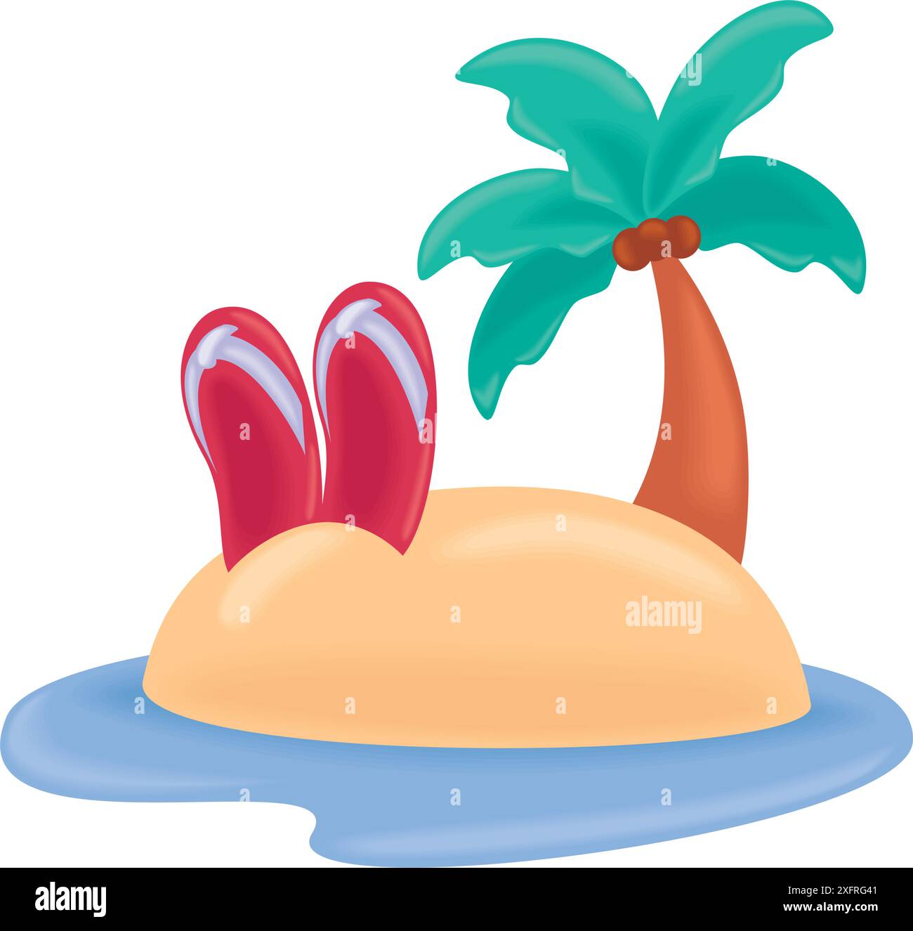 sandals on the beach Stock Vector Image & Art - Alamy
