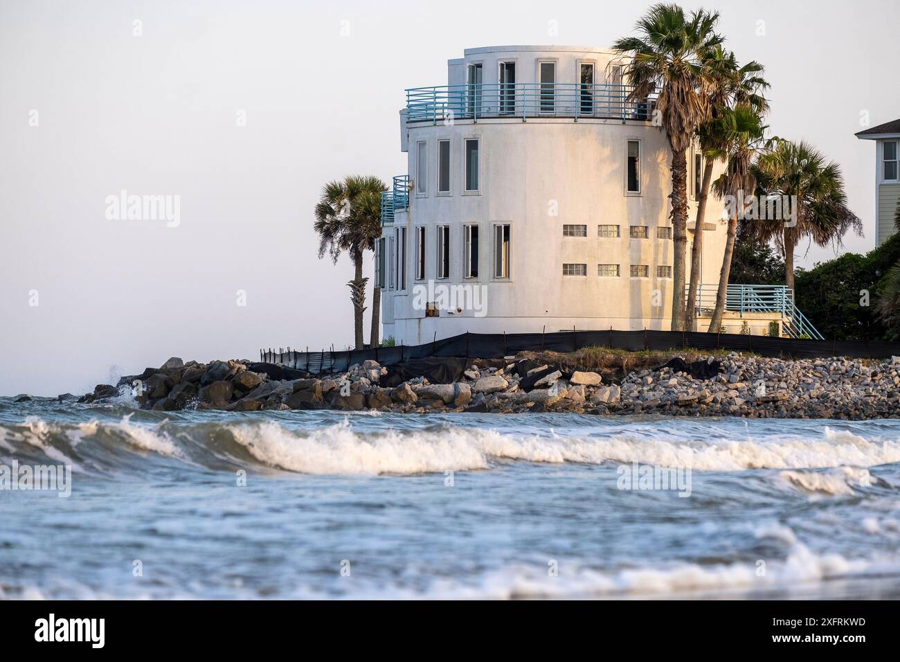 Historic 'wedding cake' house at 3209 Marshall Boulevard, Sullivans Island, South Carolina, two days before it was demolished for a new development Stock Photo