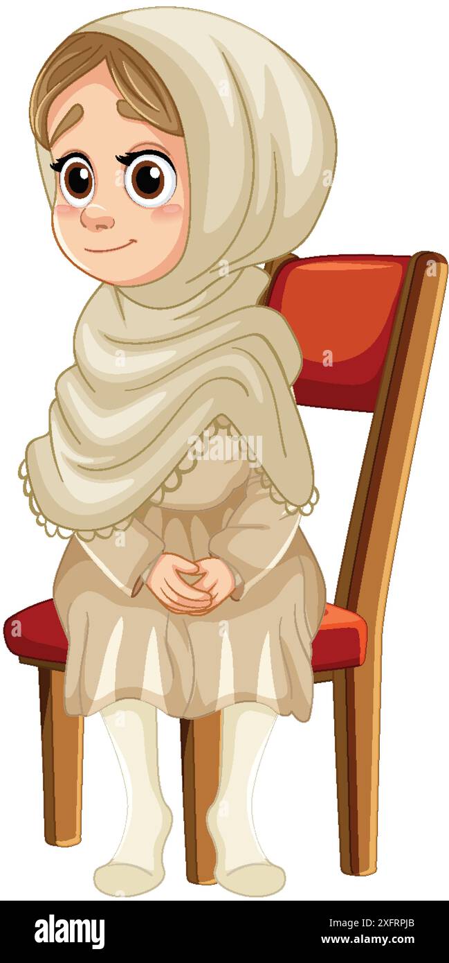 Illustration of a girl in traditional attire Stock Vector Image & Art ...