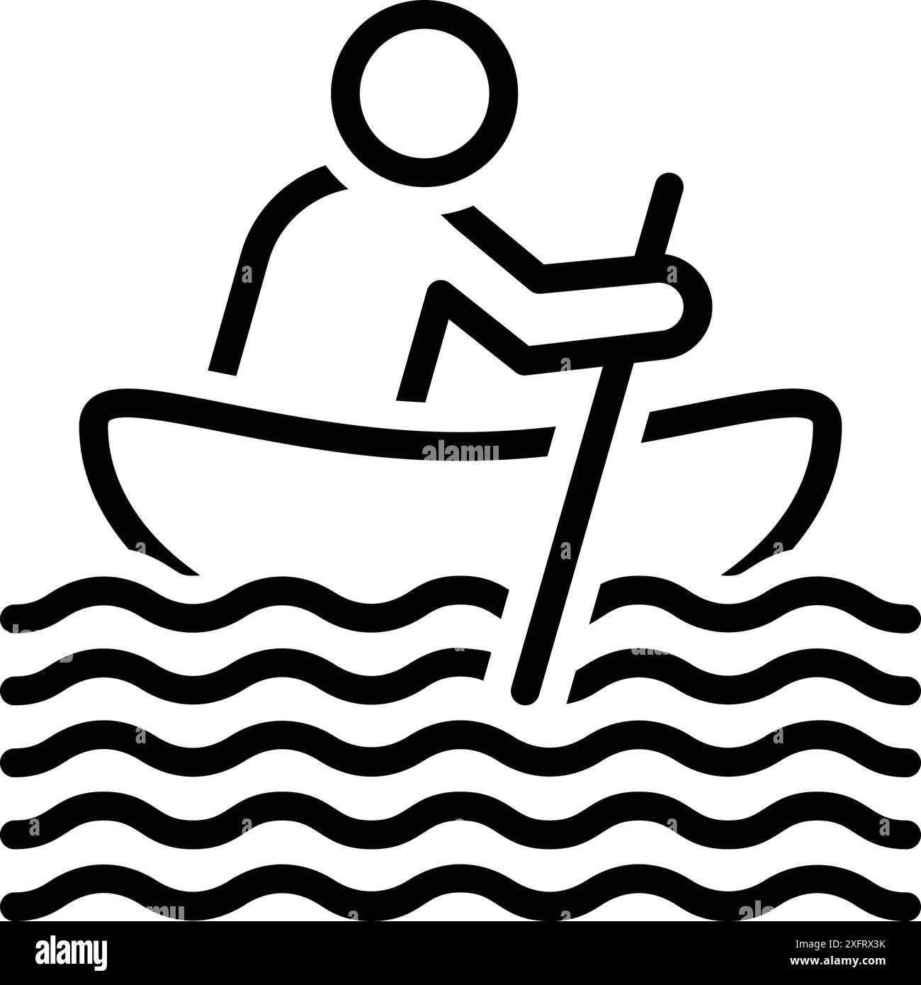 Icon for boating,paddle Stock Vector