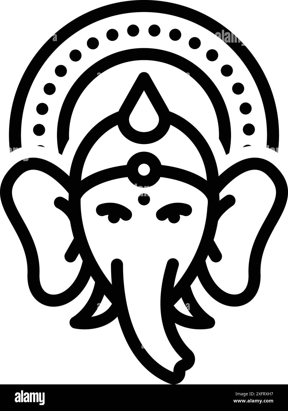 Icon for ganesh chaturthi,ganapathi Stock Vector