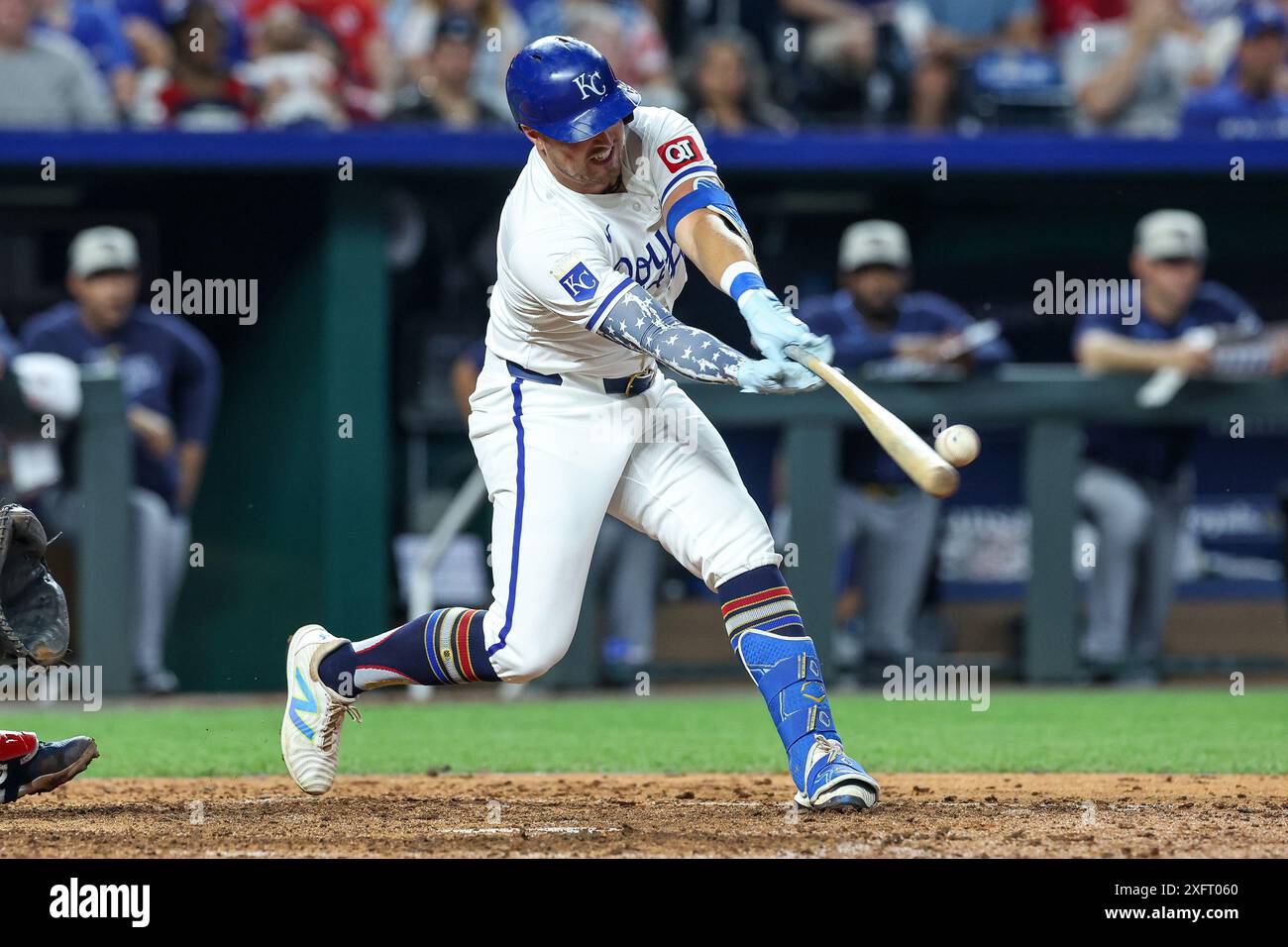 Kansas City, MO, USA. 4th July, 2024. Kansas City Royals outfielder ...