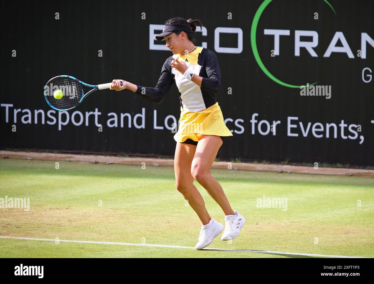 Berlin, Germany - June 19, 2024: Xinyu WANG of China in action during her WTA 500 Ecotrans Ladies German Open game against Ons JABEUR of Tunisia at Rot Weiss Tennis Club in Berlin, Germany Stock Photo