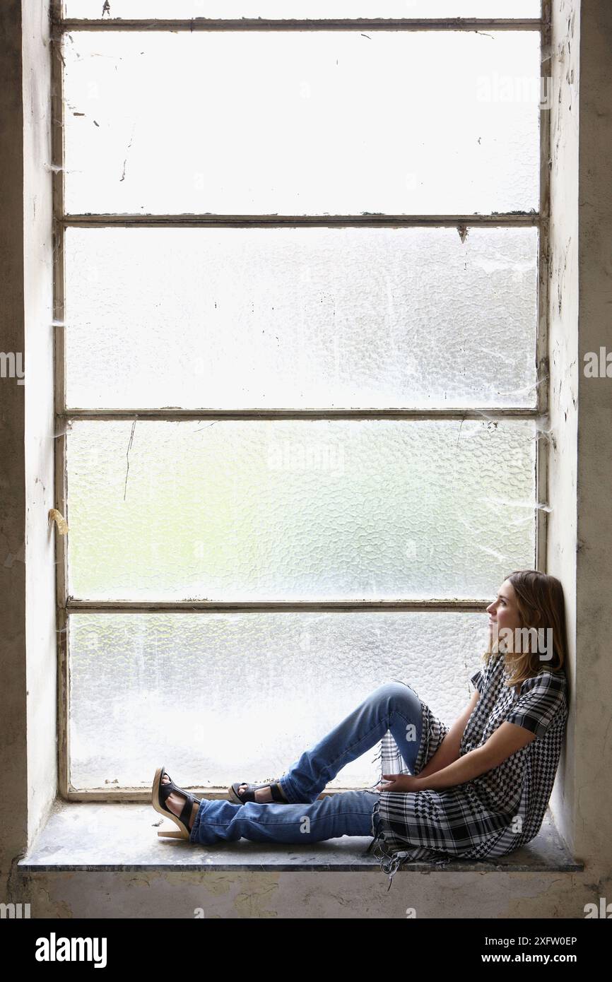 Sad long haired woman hi-res stock photography and images - Alamy