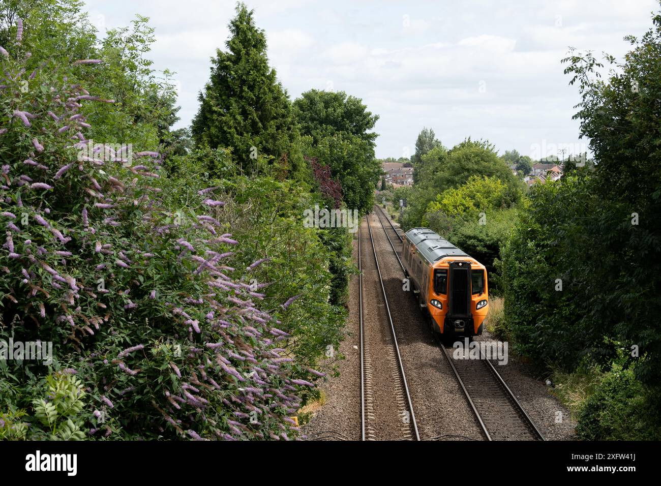 West Midlands Railway class 196 diesel train, Cheylesmore, Coventry, UK Stock Photo