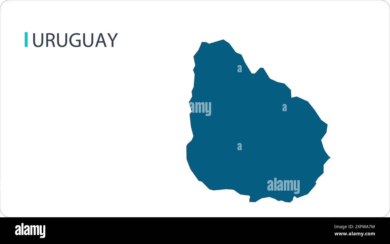 Map of URUGUAY, South America map, region of South America, showing its states and cities, with name, World map, Stock Vector