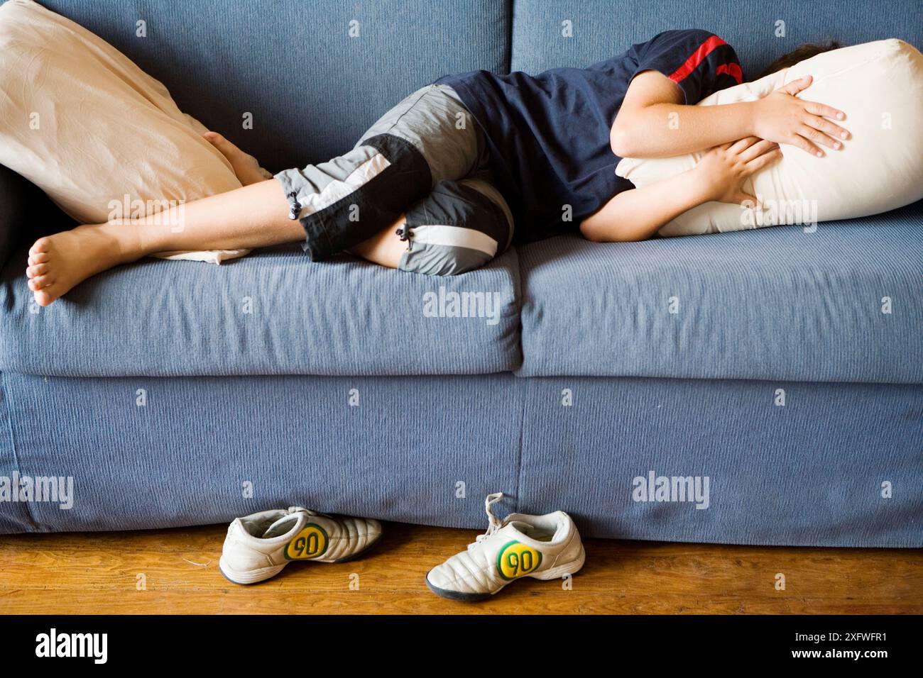 9 year old boy Stock Photo