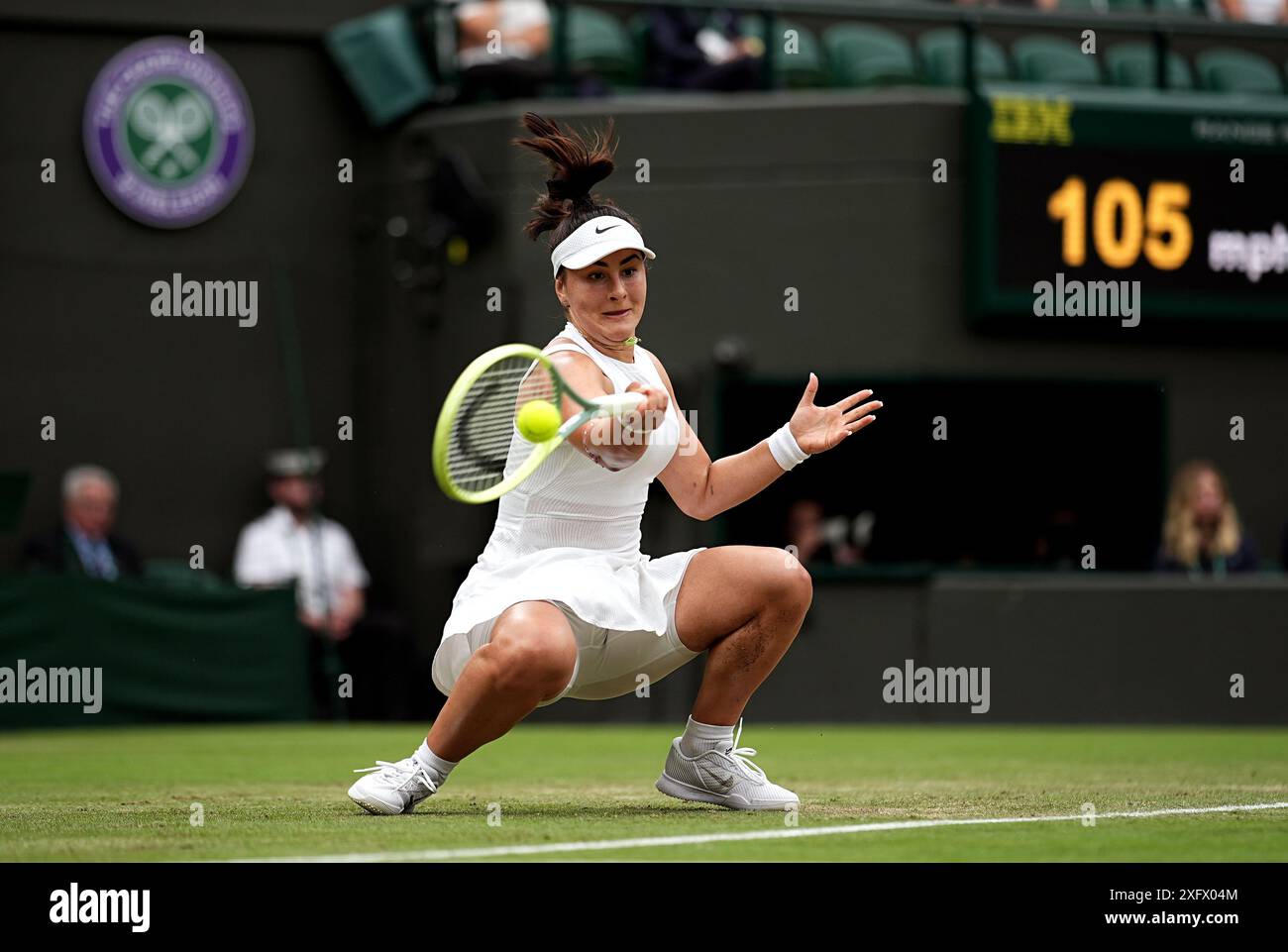 Bianca Andreescu In Action Against Jasmine Paolini (not Pictured) On ...