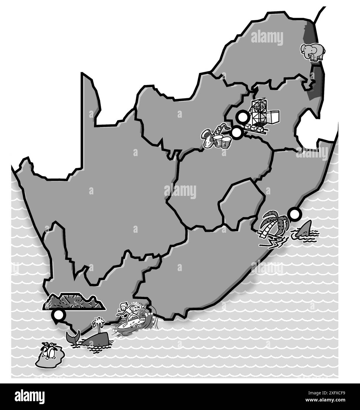 Mzansi map hi-res stock photography and images - Alamy