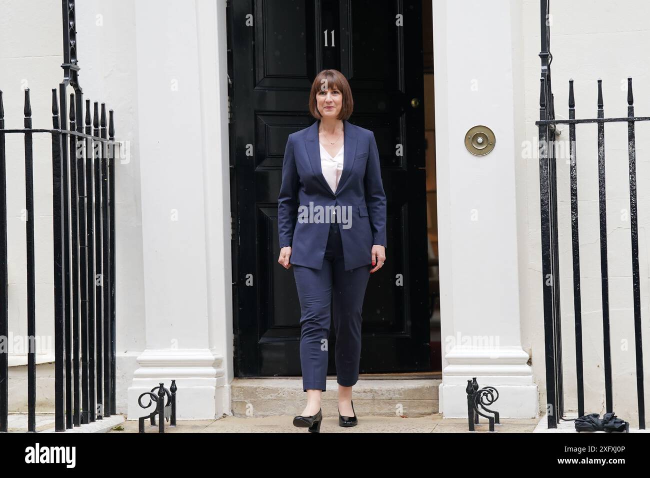 Rachel Reeves outside 11 Downing Street in London, she has been ...
