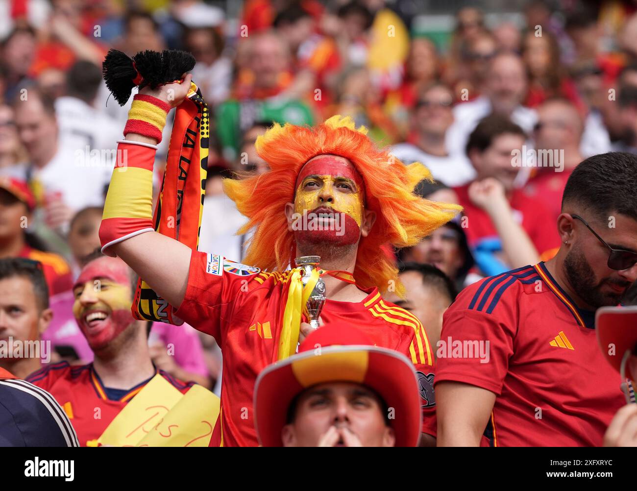 Spain Fans Spain fans in the stands before the UEFA Euro 2024, quarter-final match ...