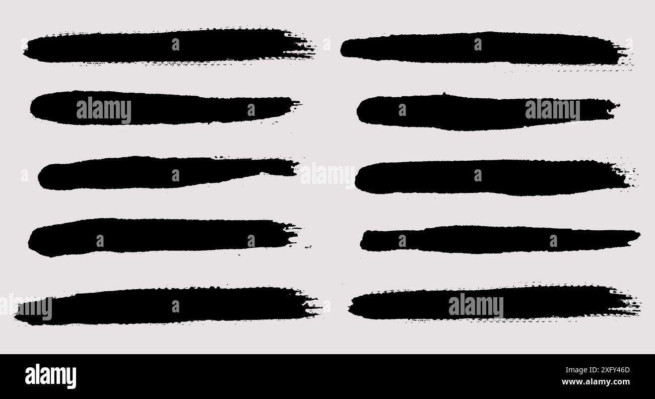 Brush strokes vector. Set of text boxes Stock Vector Image & Art - Alamy