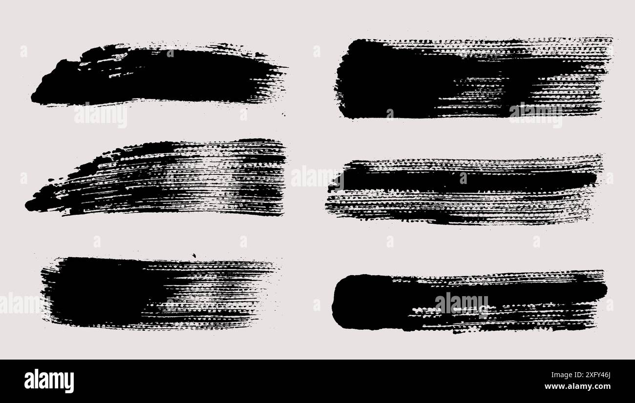 Brush strokes vector. Set of text boxes Stock Vector Image & Art - Alamy