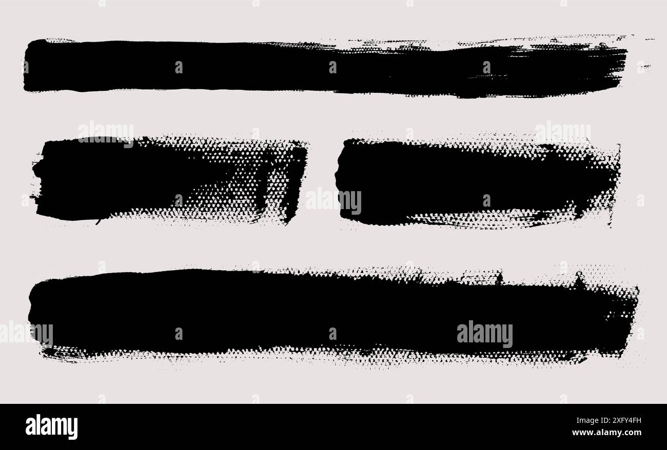 Brush strokes vector. Set of text boxes Stock Vector Image & Art - Alamy
