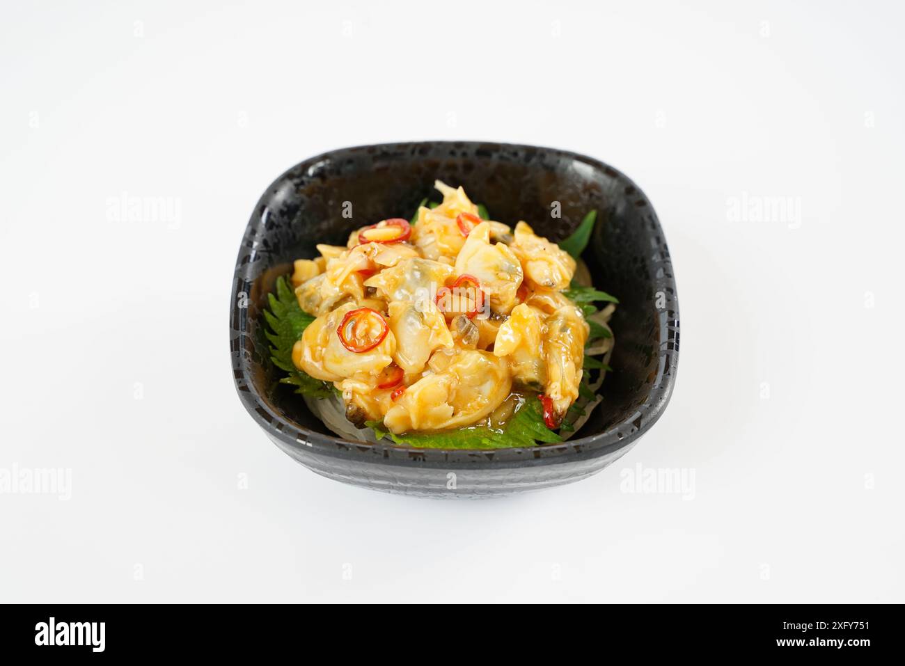 Pickled Japanese littleneck clam  ,Close-up of clams Stock Photo