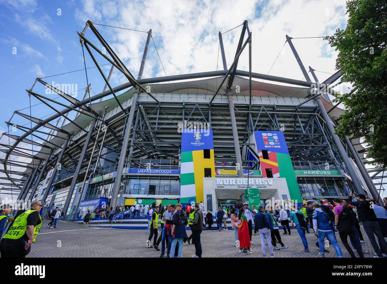 Hamburg, Germany, July 5th 2024 General view outside the stadium