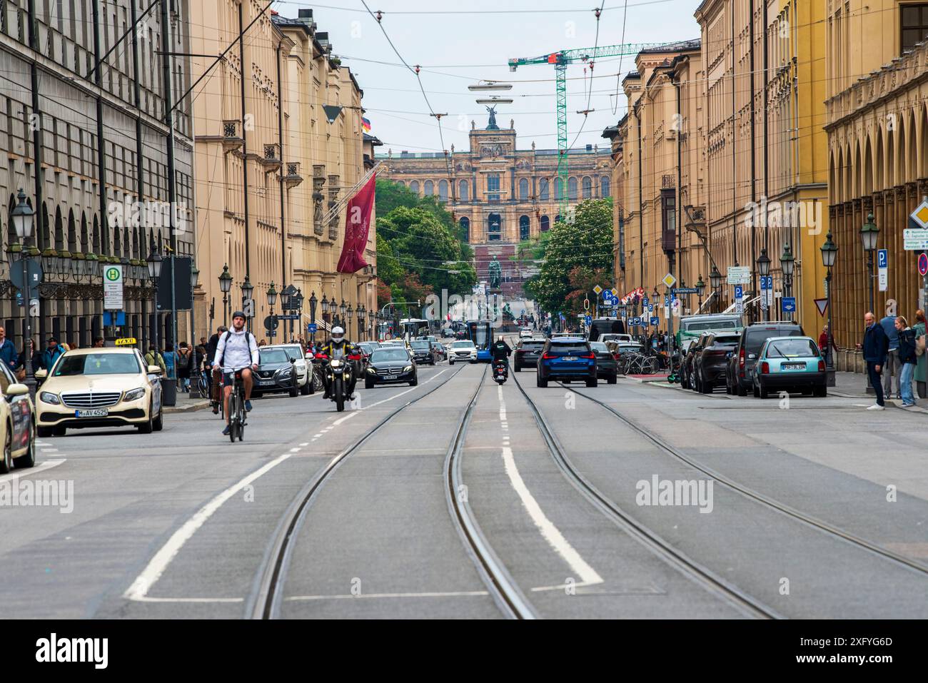 View from Max-Joseph-Platz, in Munich city center, across ...