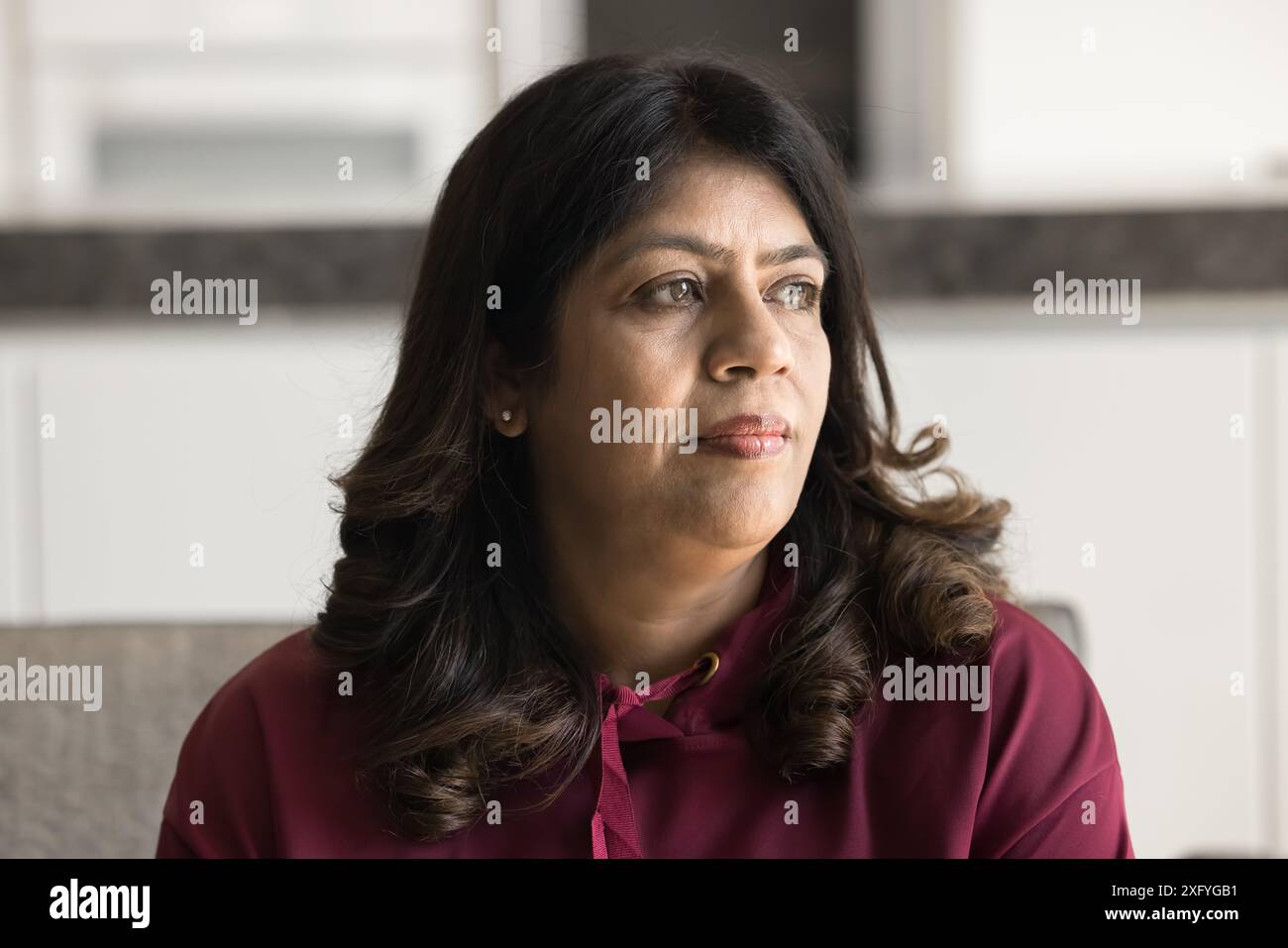 Portrait older indian woman serious hi-res stock photography and images ...
