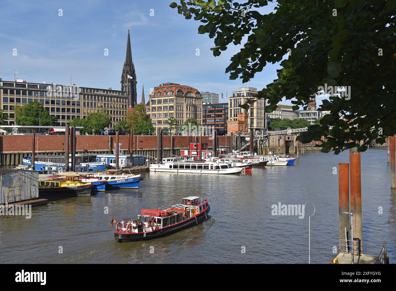 Europe, Germany, Hanseatic City of Hamburg, Inland Port, Quay High ...