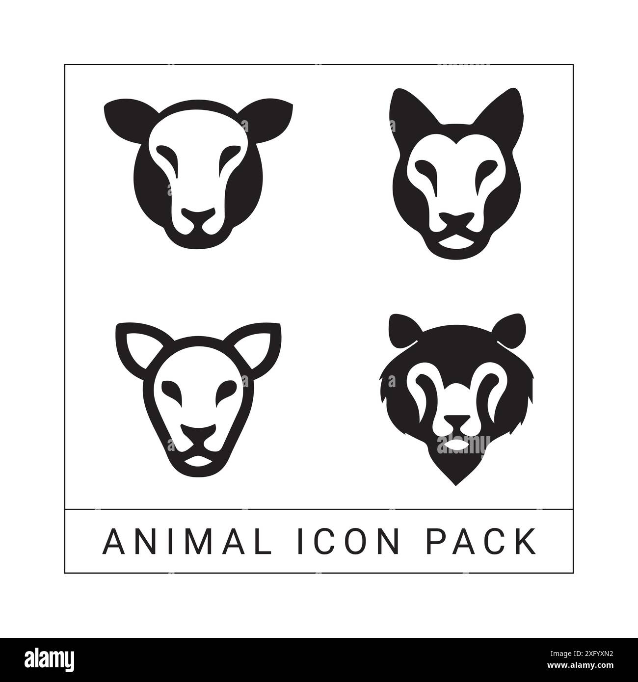 Animal Icon Pack With Vector Files Stock Vector Image & Art - Alamy