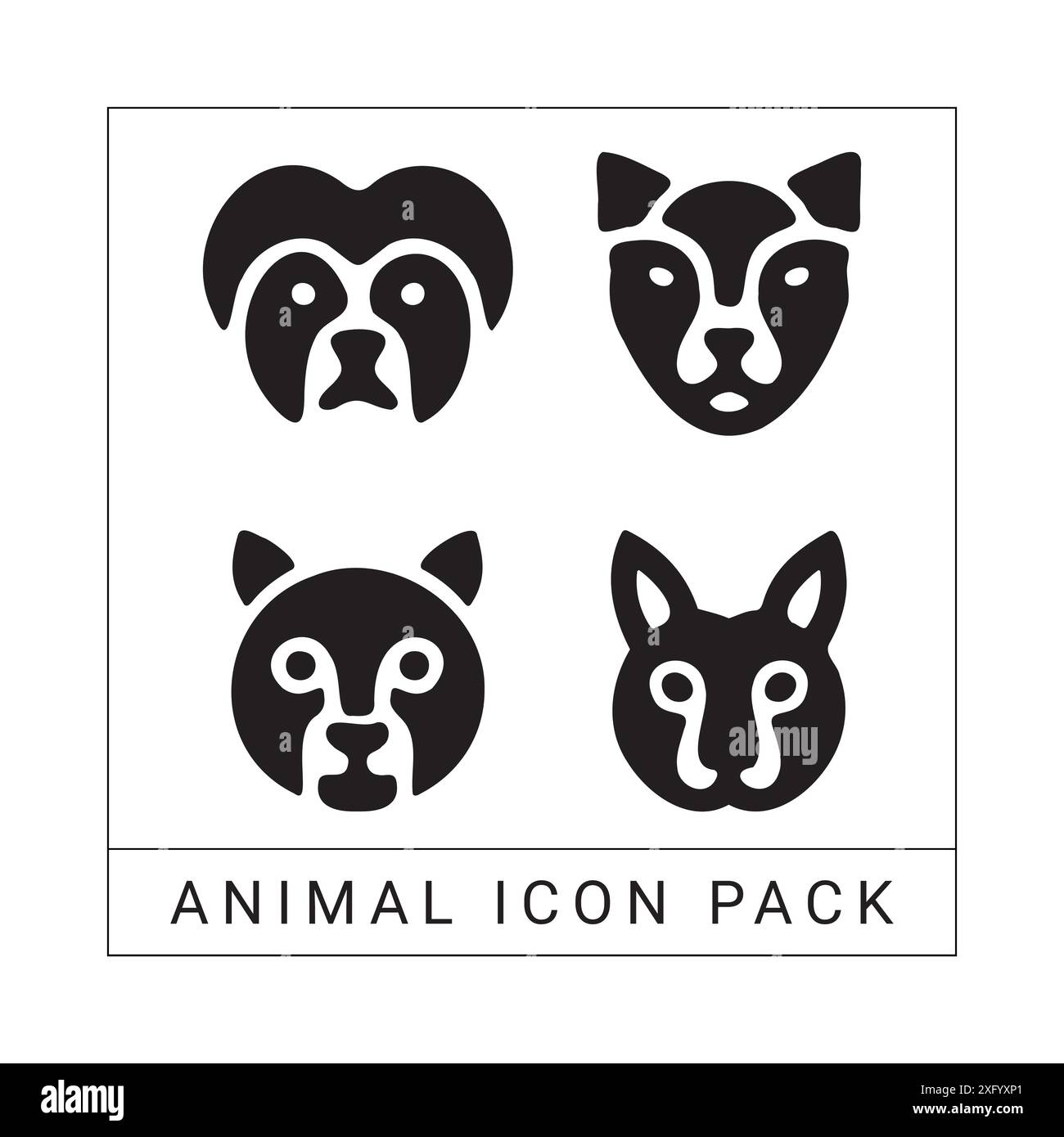 Animal Icon Pack With Vector Files Stock Vector Image & Art - Alamy