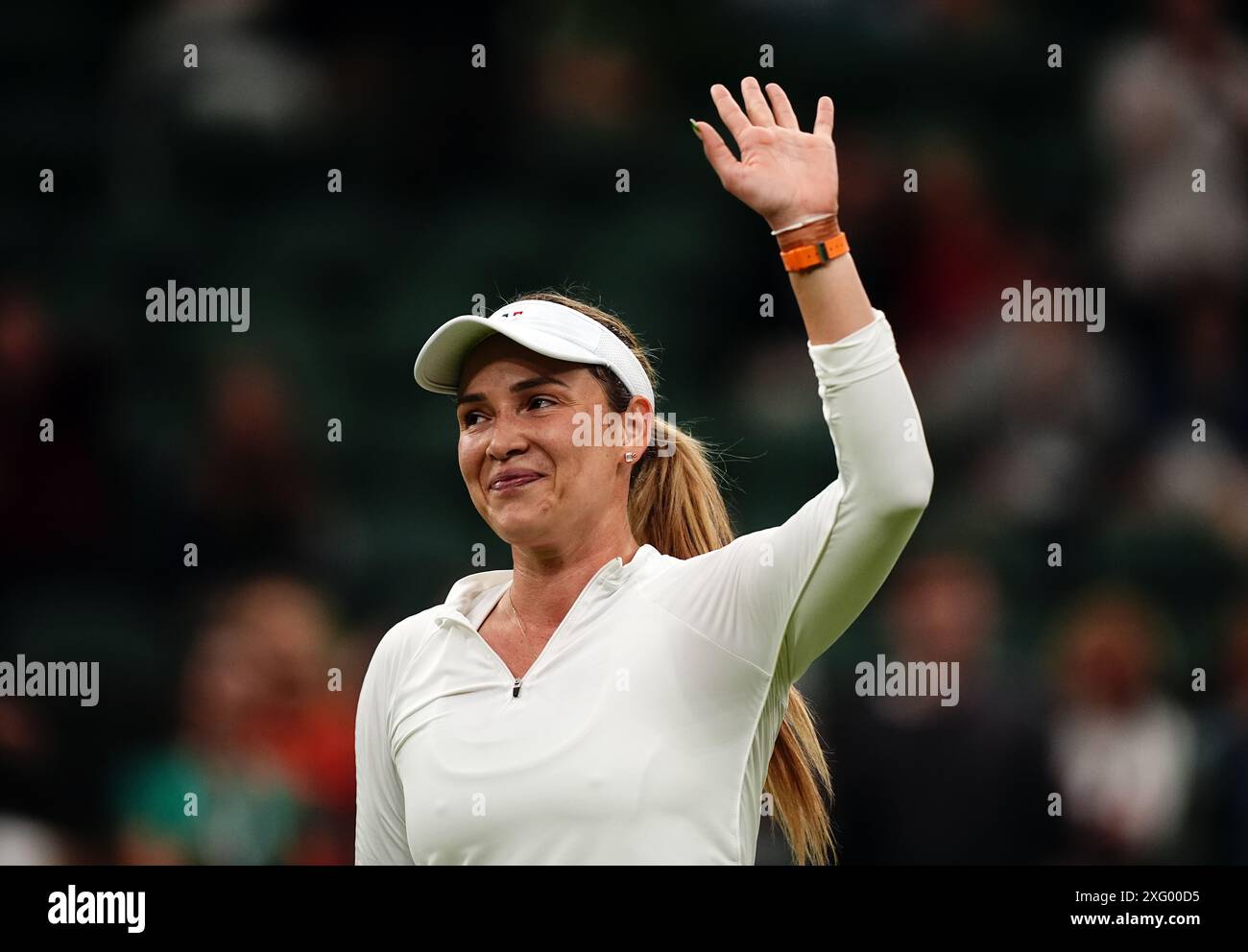 Donna Vekic celebrates victory over Dayana Yastremska on day five of