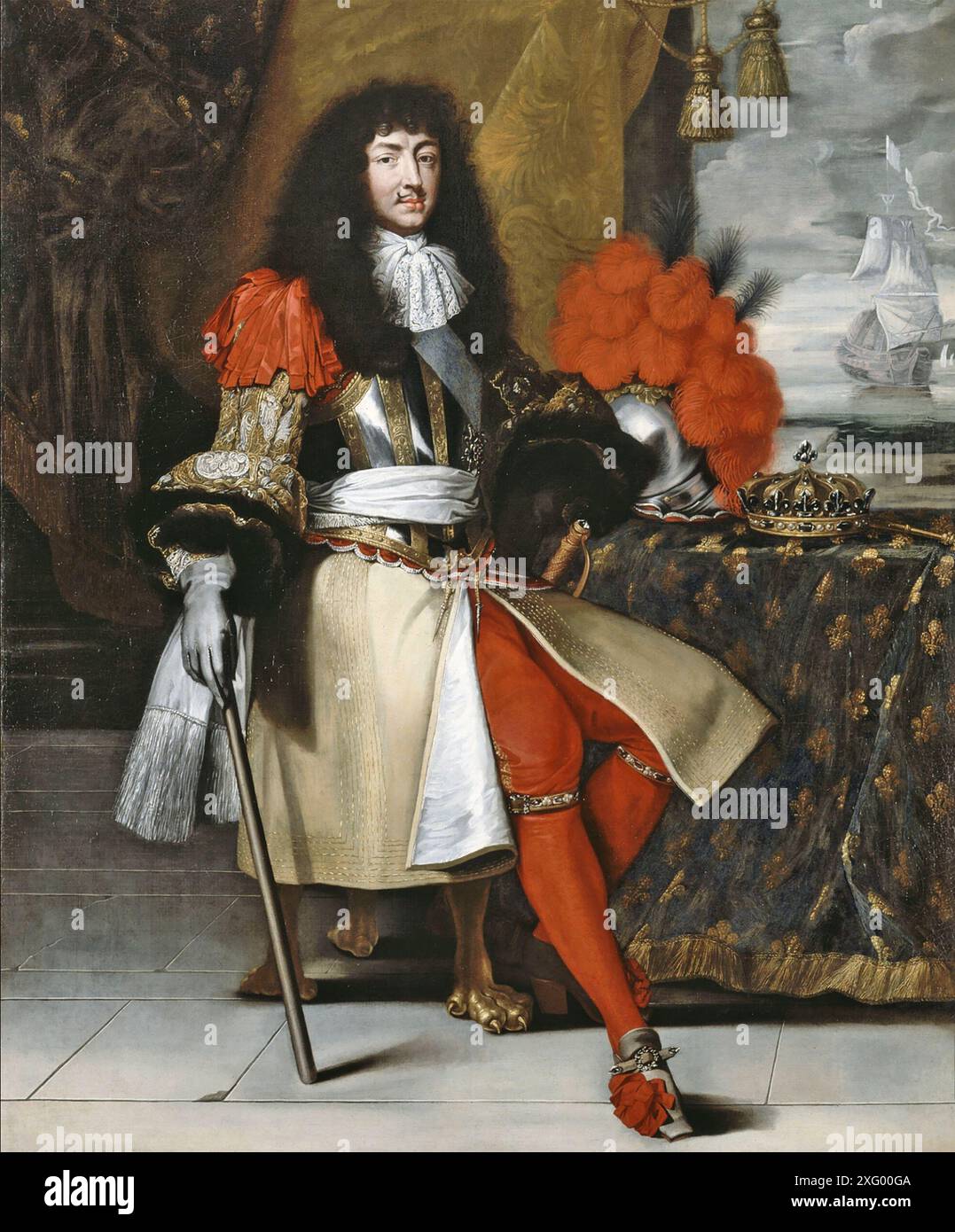 LOUIS XIV (1638-1715) painted by Claude Lefèbvre in 1670 Stock Photo