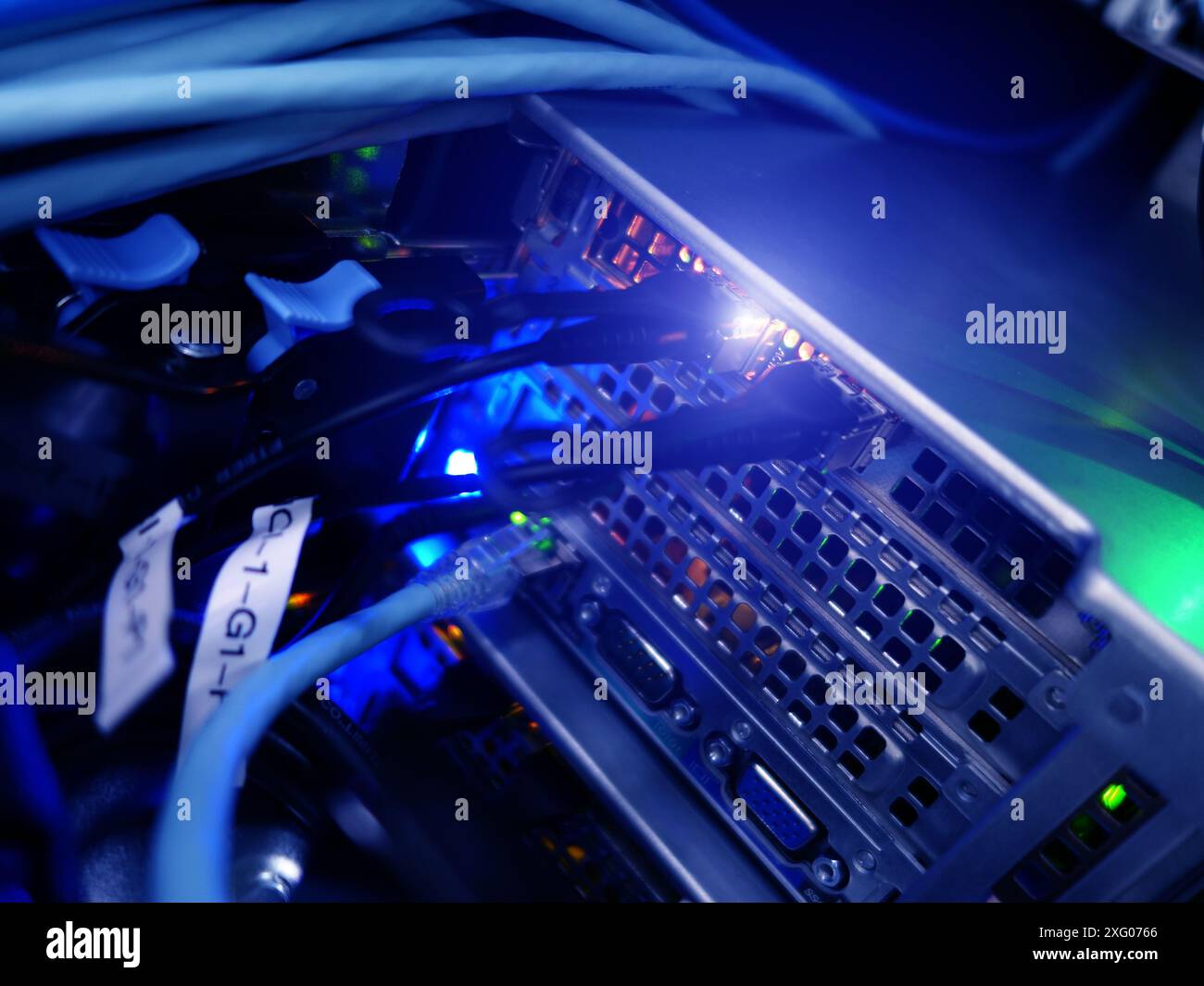 server computer should be high performance, stable, able to serve a large number of users. Stock Photo