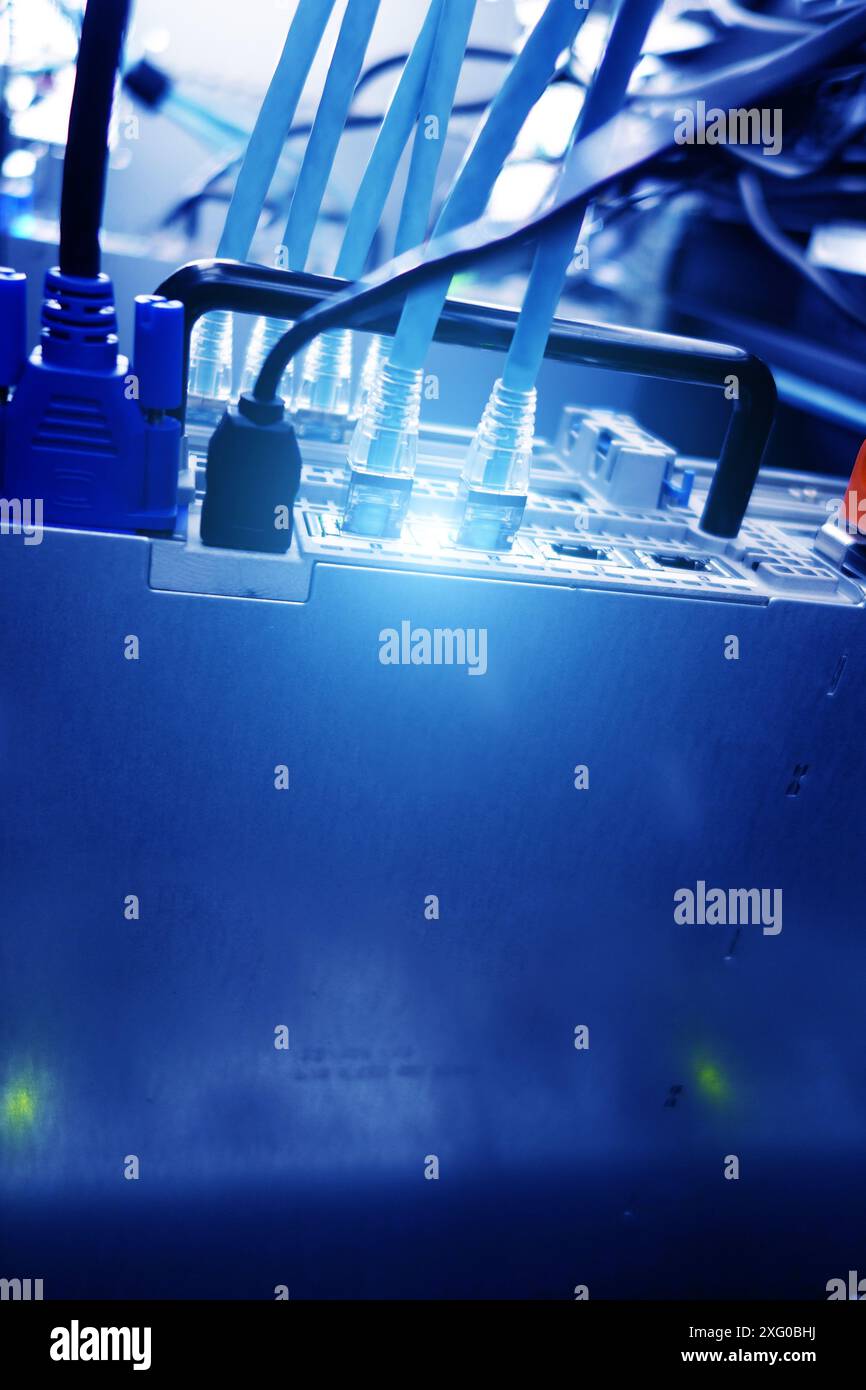 server computer should be high performance, stable, able to serve a large number of users. Stock Photo