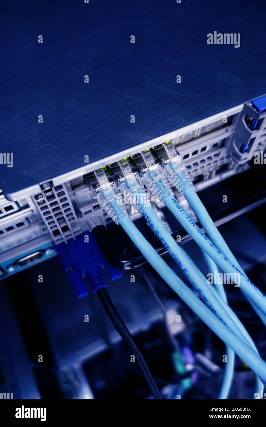 server computer should be high performance, stable, able to serve a large number of users. Stock Photo