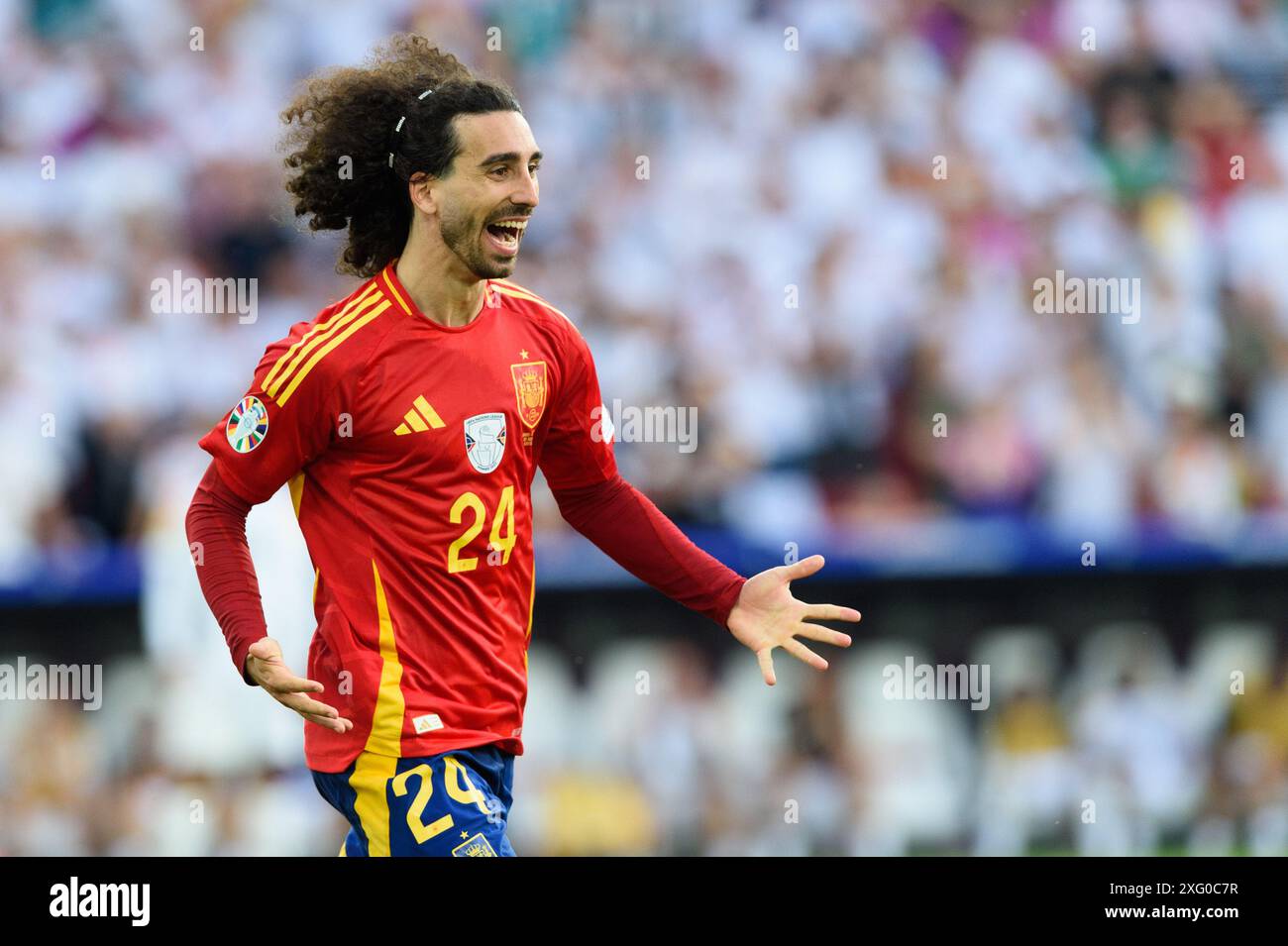 July 5, 2024: Marc Cucurella (24 Spain) celebrates after the