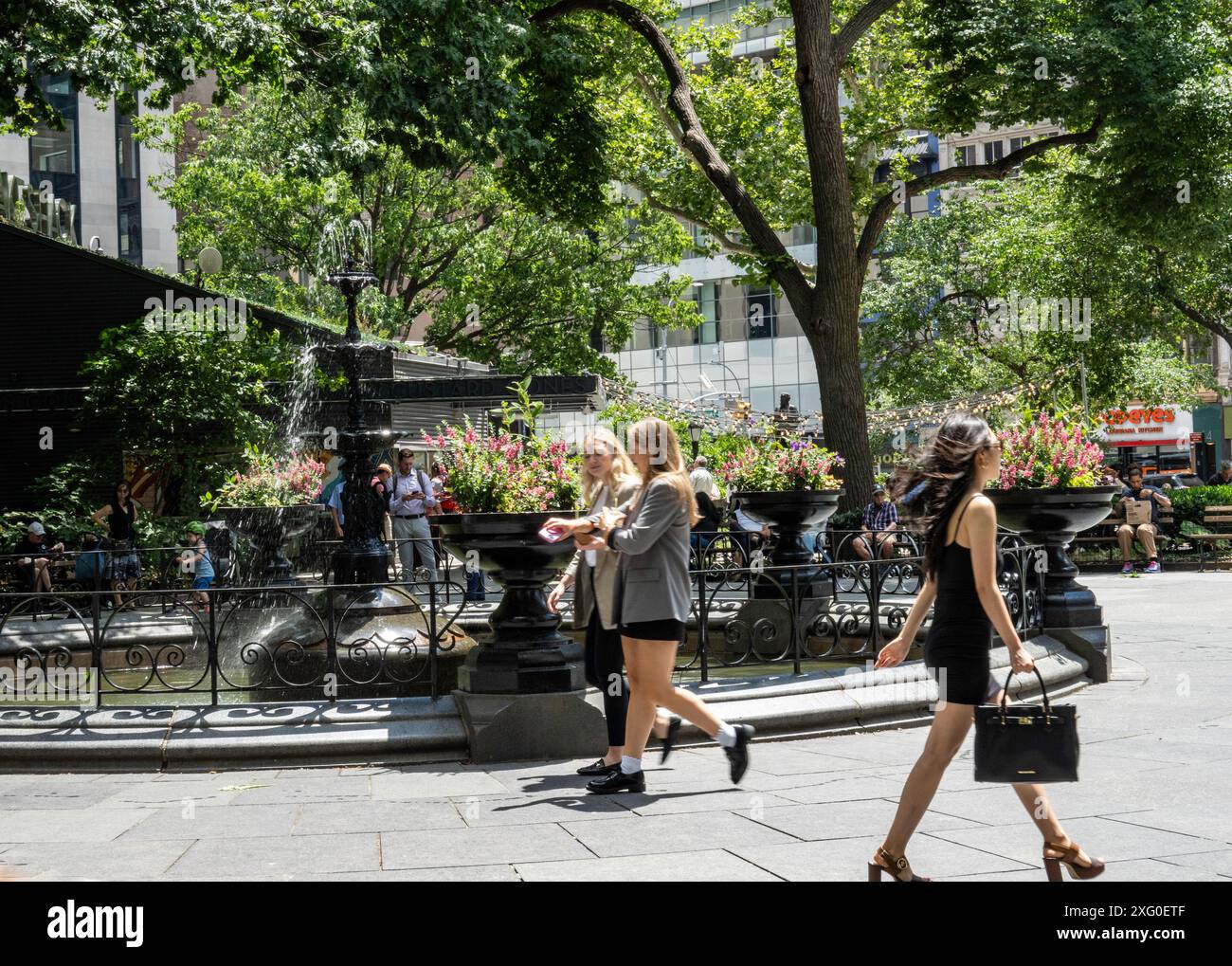 The Shake Shack in Madison Square Park is vert Popular, 2024, NYC, USA Stock Photo