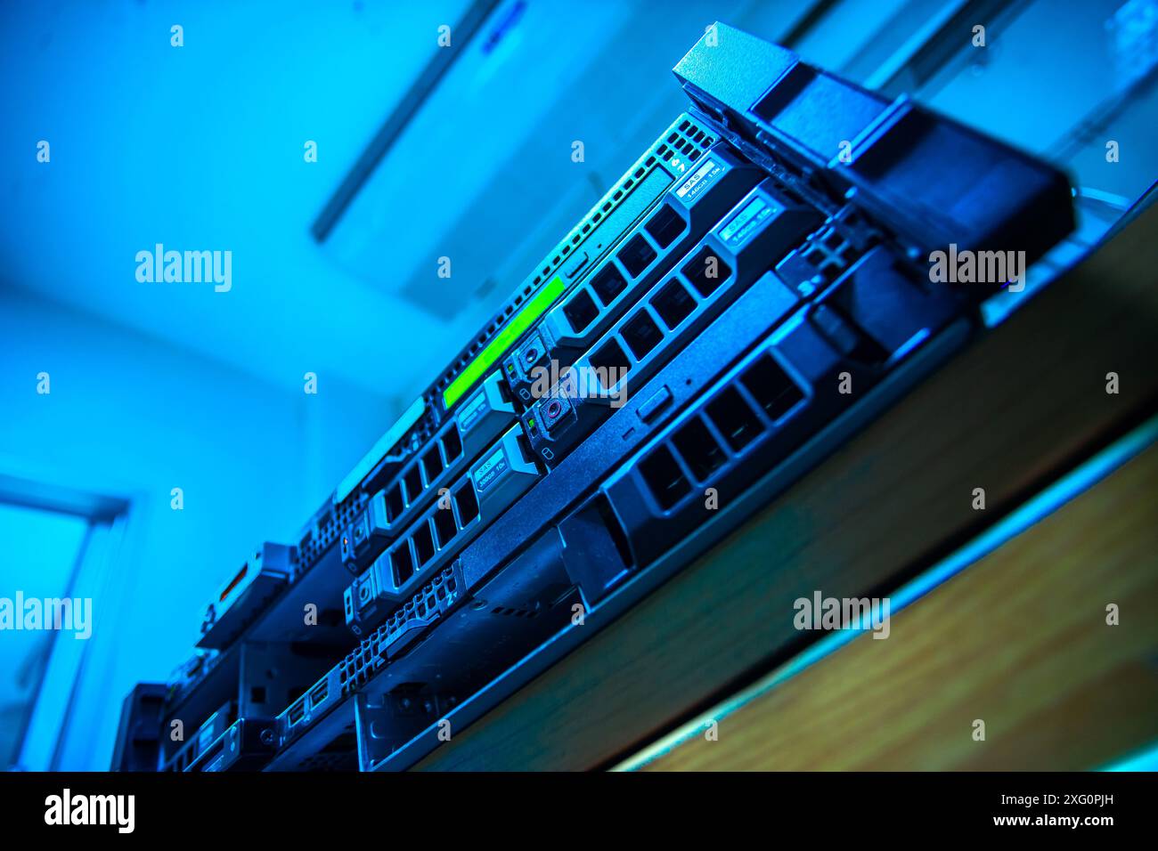 server computer should be high performance, stable, able to serve a large number of users. Stock Photo