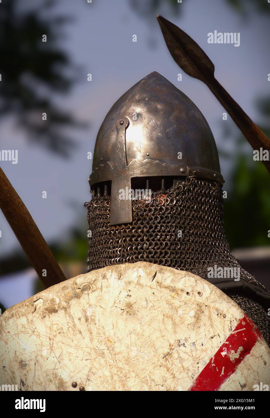 Guy in historical costume at a historical market Stock Photo