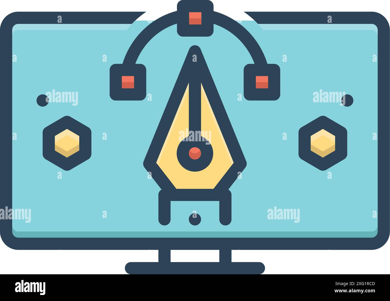 Icon for draw,pen tool Stock Vector