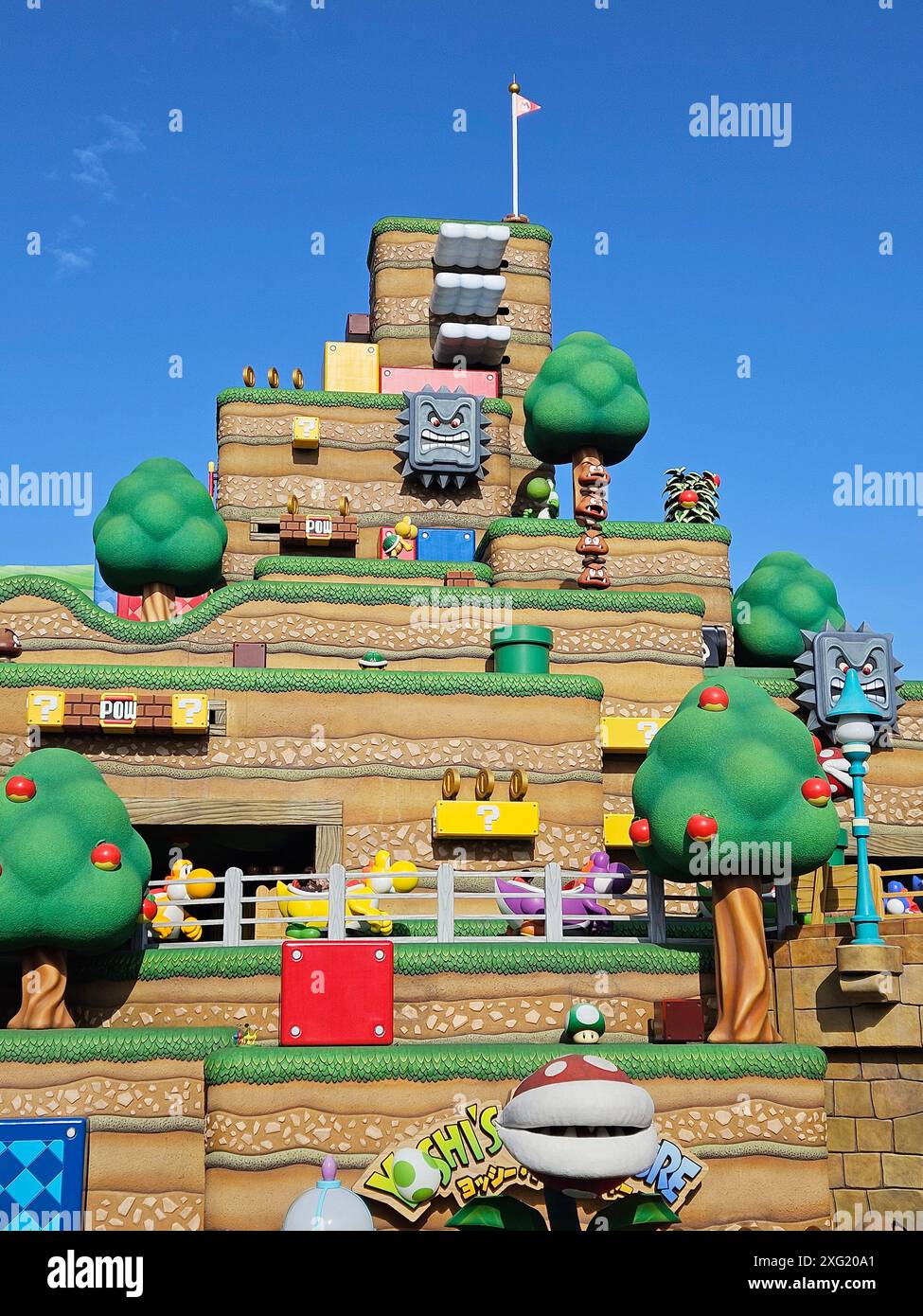 Osaka, Japan – Dec.11, 2023: Yoshi’s adventure ride at Super Nintendo World, an attraction area at Universal Studios Japan. Stock Photo