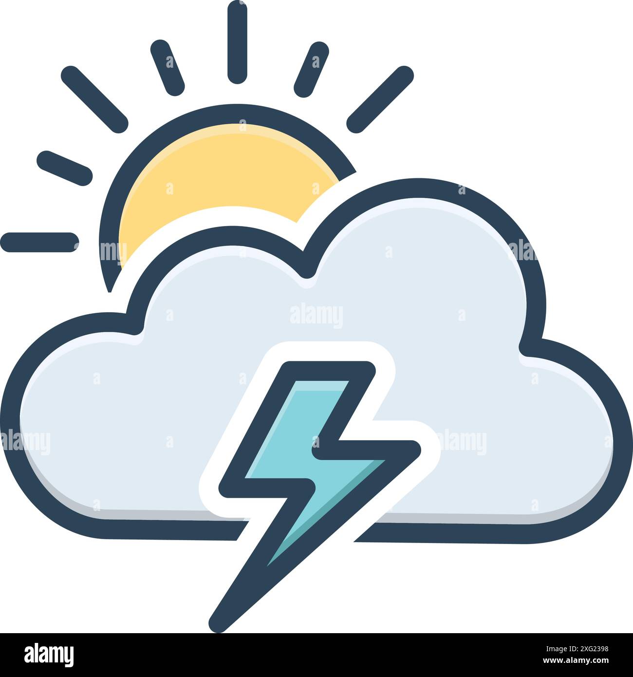 Icon for partly,partially Stock Vector