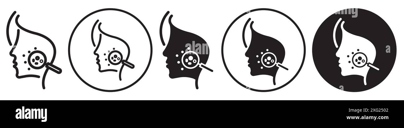 Acne icon vector set collection for web vector set collection for app ui Stock Vector