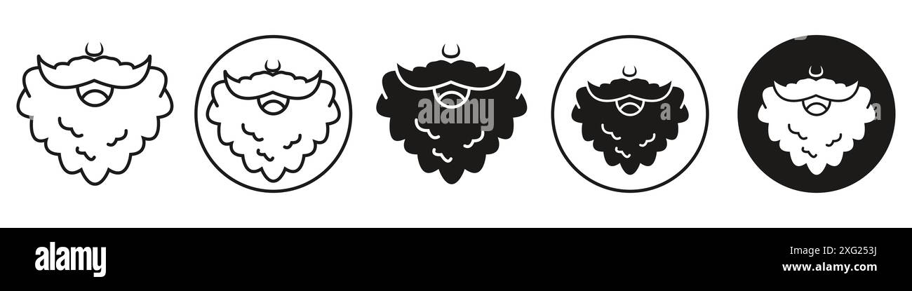 Beard icon vector set collection for web vector set collection for app ...