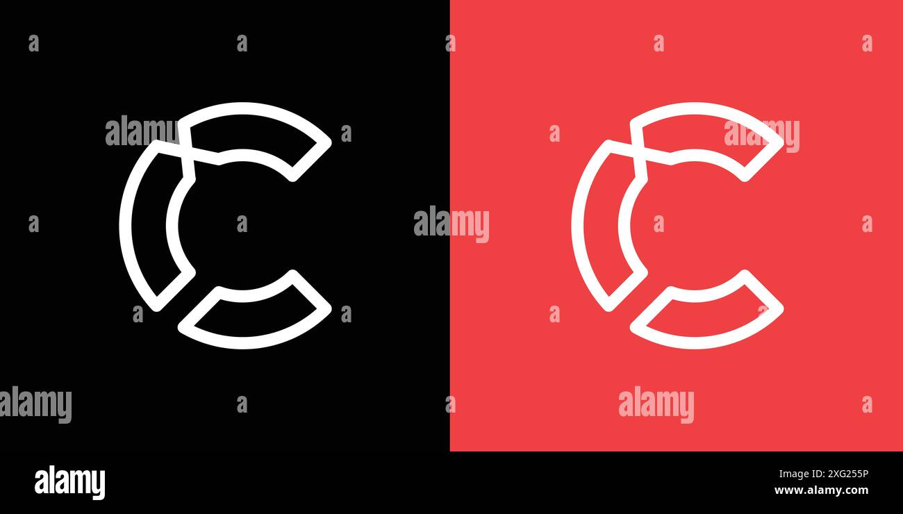 C symbol vector set collection for web vector set collection for app ui Stock Vector