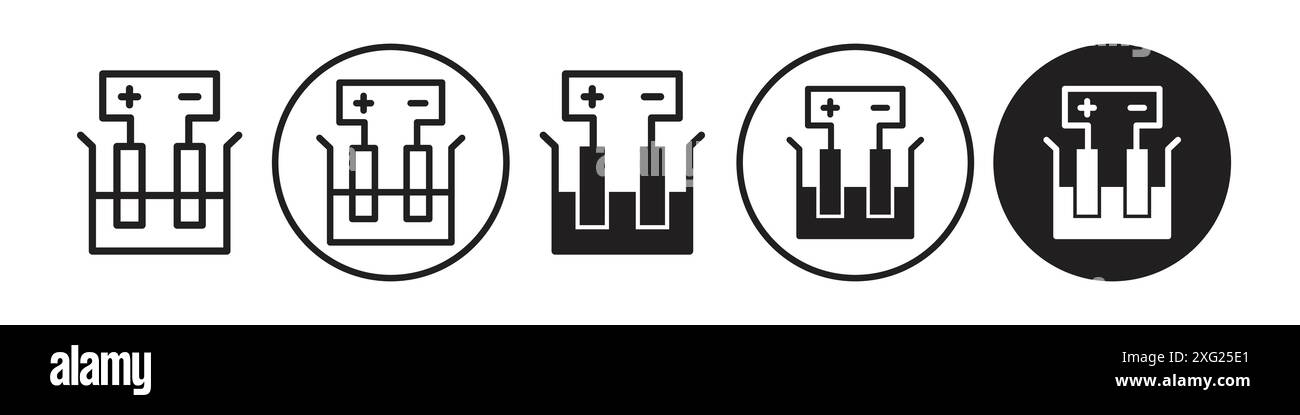 Electrolysis Icon vector set collection for web vector set collection for app ui Stock Vector