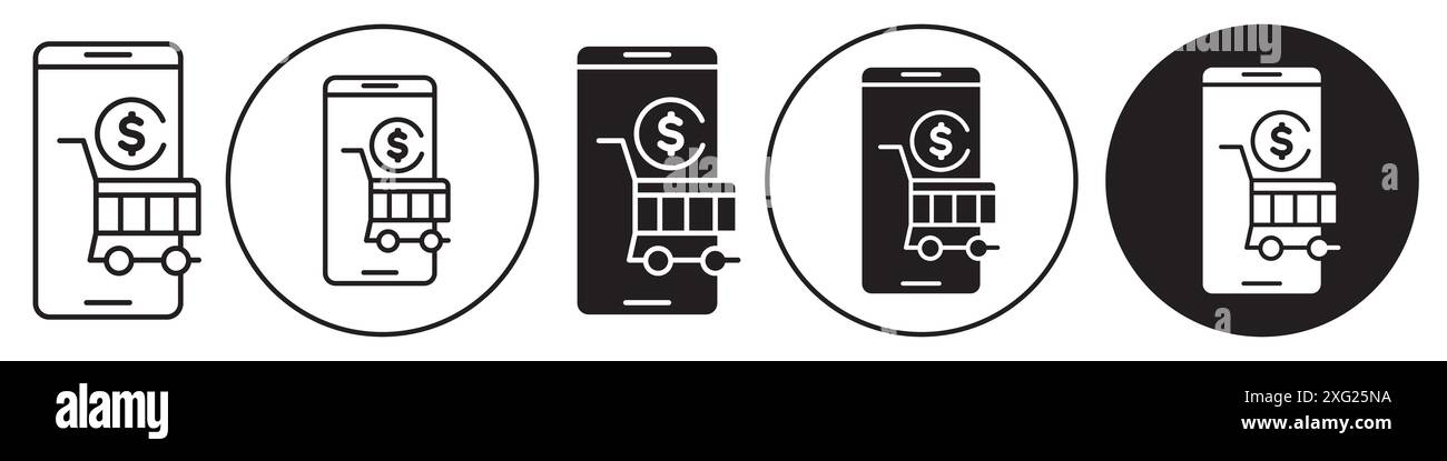 E-Commerce Icon vector set collection for web vector set collection for app ui Stock Vector
