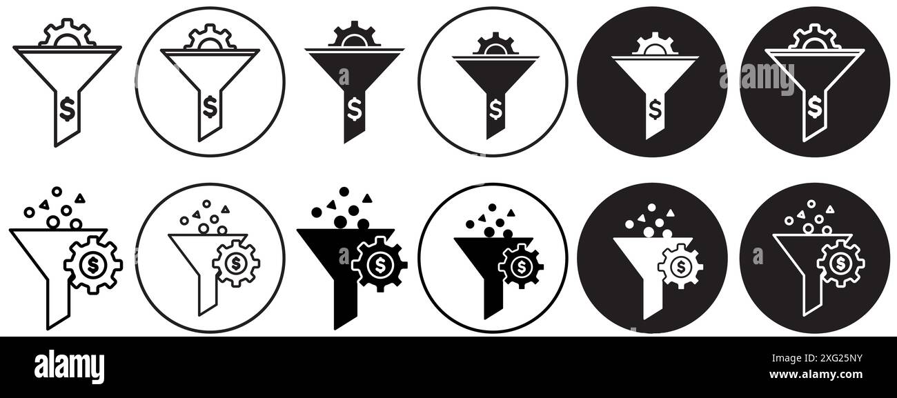 Funnel icon vector set collection for web vector set collection for app ...