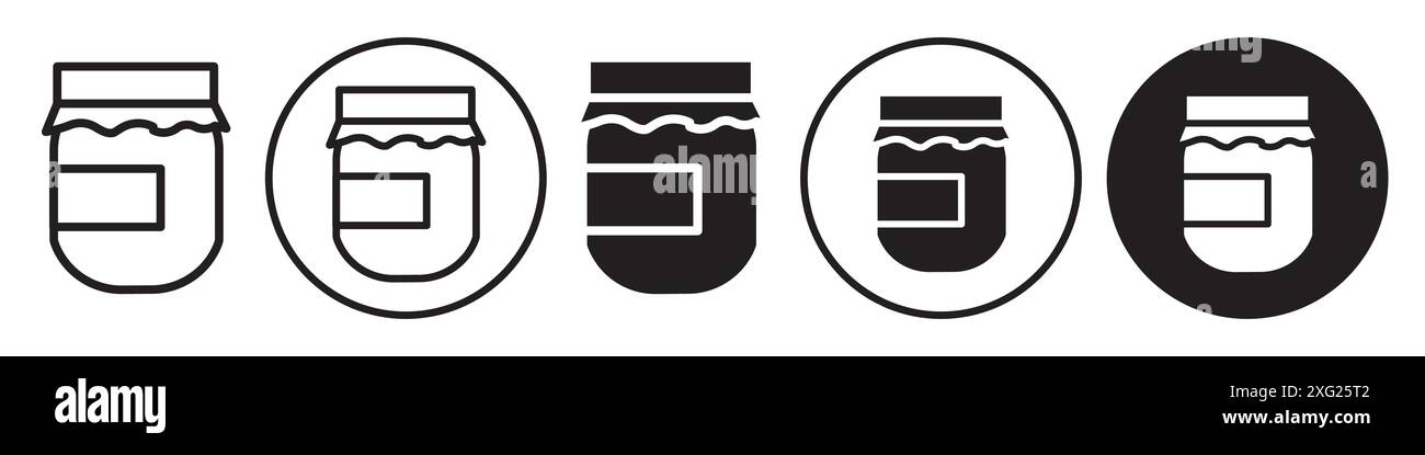 Jam Glass Icon vector set collection for web vector set collection for app ui Stock Vector