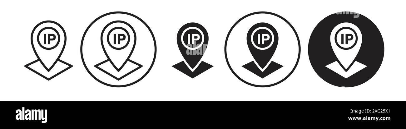 Ip icon vector set collection for web vector set collection for app ui Stock Vector